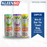 Kleenso IUS Concept Ear Tie 20PCS Trash Bag ( Lavender/Lemon/Lemongrass ) 27 litres Bio-degradable Multipurpose Garbage Bag