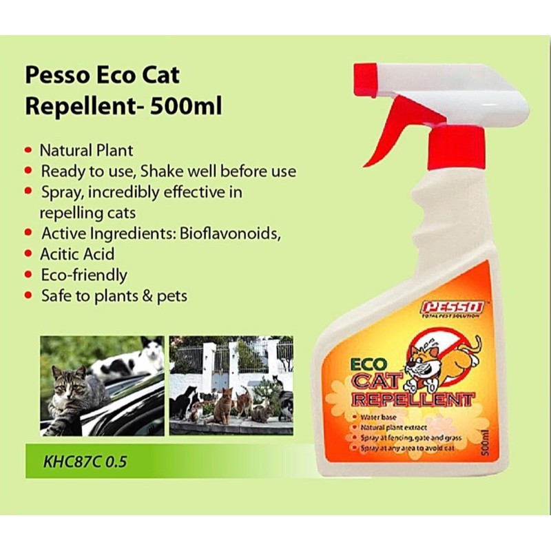 Kleenso Pesso Eco Cat Repellent Liquid Spray 500ML Penghalau Halau Kucing Semburan Cecair No Harm to Plant and Animal - Image 3