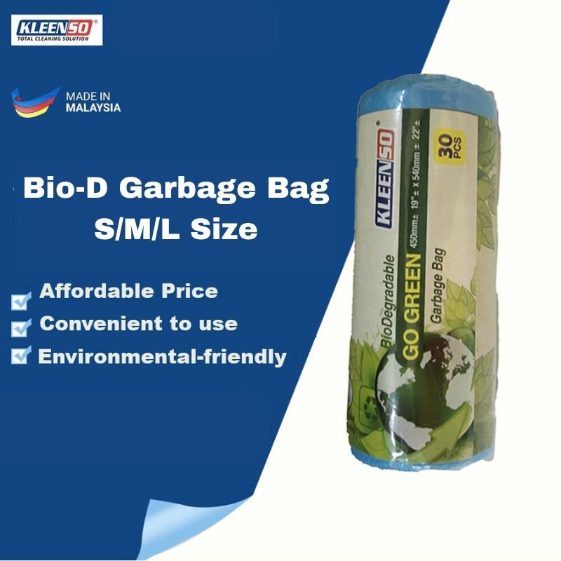 Kleenso Bio-D Garbage Bag S/M/L Size - Black/Green/Blue/White - Image 2