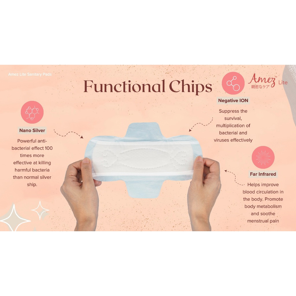 Amez Lite Sanitary Pads Day Use / Night Use / Pantyliner Affordable Thin Tuala Wanita Sanitari Anti Bacteria 日用 夜用卫生巾 护垫 - Image 6