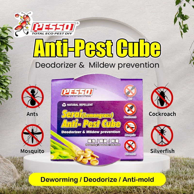 Pesso Serai (Lemongrass) Anti-Pest Cube 50gm - Image 3