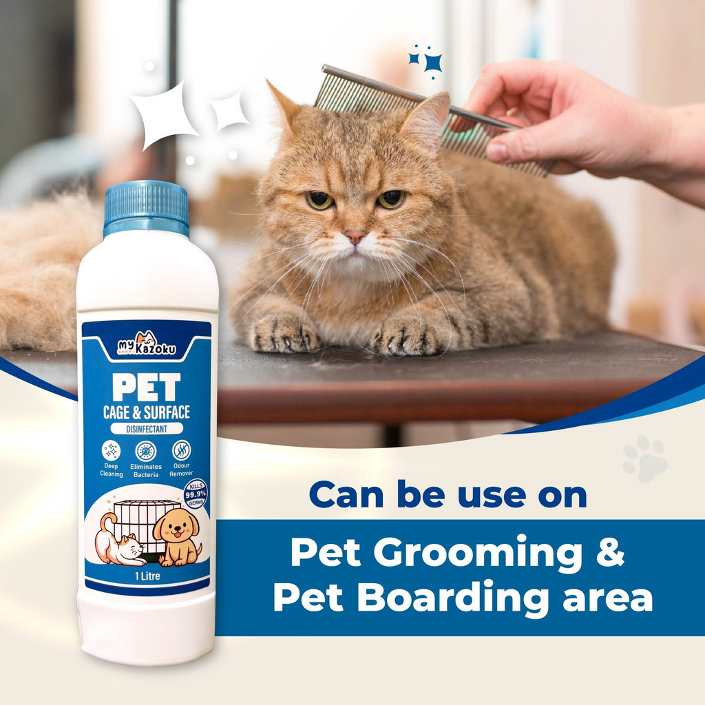 myKazoku Pet Cage and Surface Disinfectant 1L Kills Germs Odour Removal Safe for Pets - Image 7
