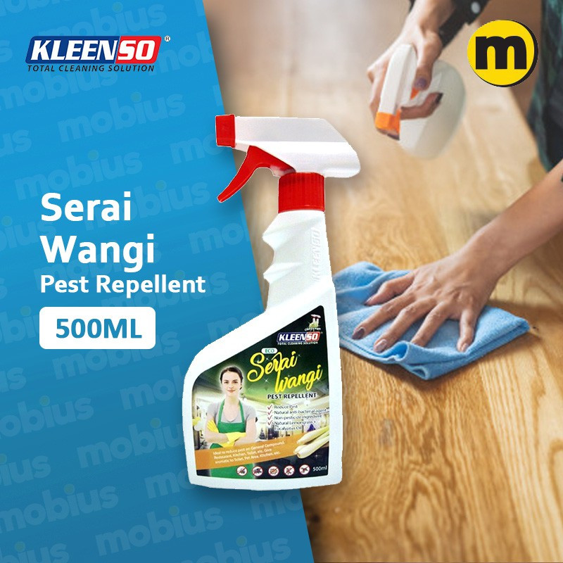 Kleenso Pest Repellent Cleaner Anti Bacterial Spray 500ML Pest Control Serai Wangi Anti Bakteria Semburan Cecair