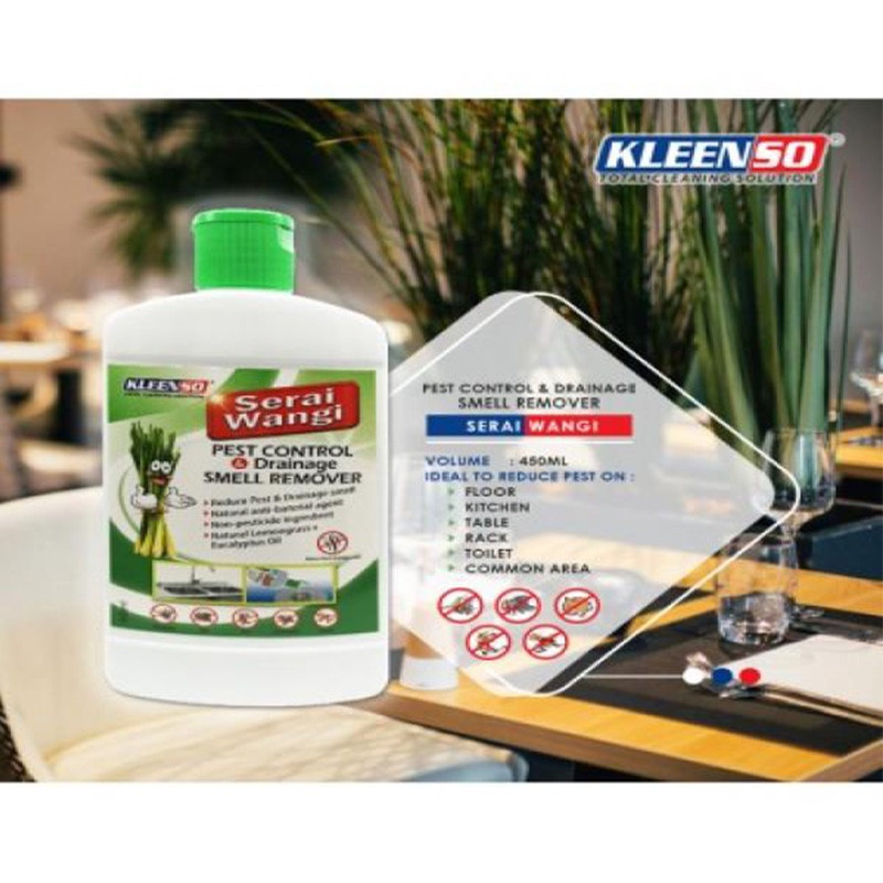 Kleenso Concentrated Serai Wangi Pest Control & Drainage Smell Remover 450ML Pengawal Pest & Pembuangan Bau Saliran - Image 5