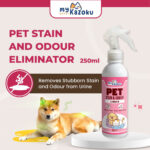 myKazoku Pet Stain and Odour Eliminator 250ml Anti Bacterial Removes Urine Smell for Home