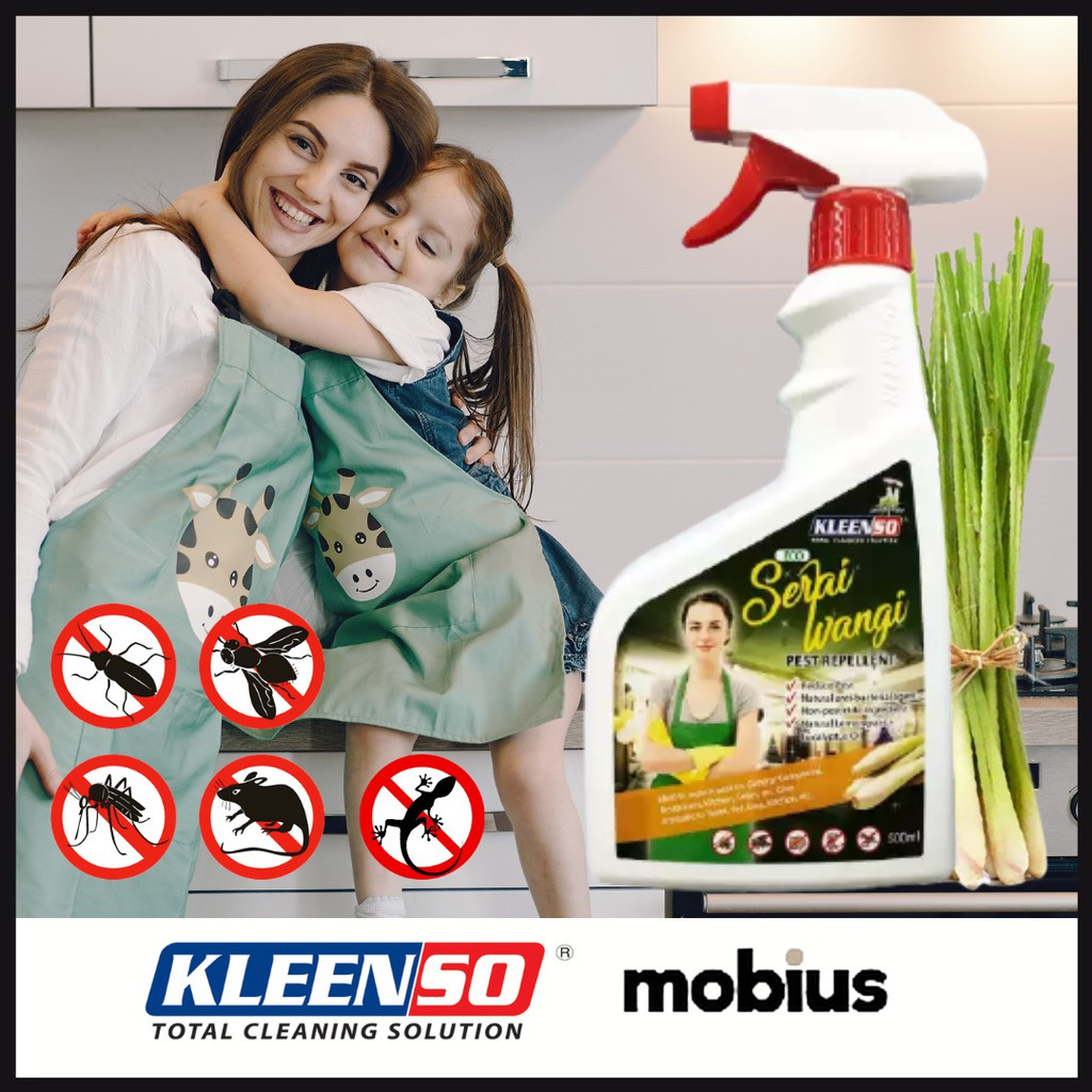 Kleenso Pest Repellent Cleaner Anti Bacterial Spray 500ML Pest Control Serai Wangi Anti Bakteria Semburan Cecair - Image 4