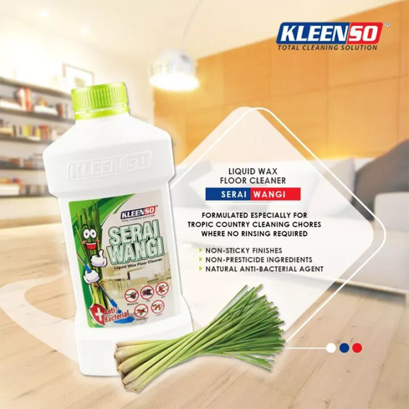 Kleenso Serai Wangi Liquid Wax Floor Cleaner 1L best and safe way to repel mosquito, flies, cockroaches, ants and lizard - Image 4