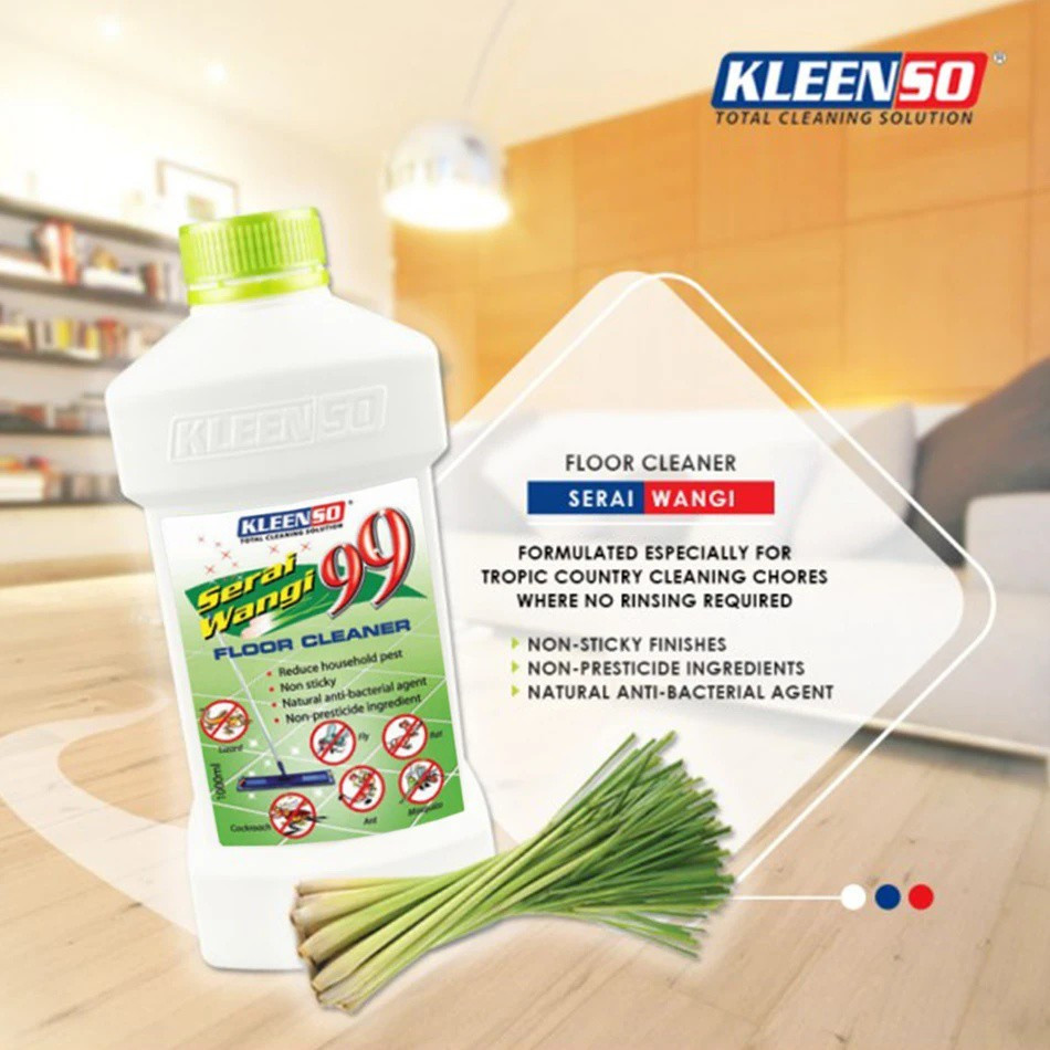 Kleenso Serai Wangi 99 Floor Cleaner 900ML best and safe way to repel mosquito, flies, cockroaches, ants and lizards - Image 6