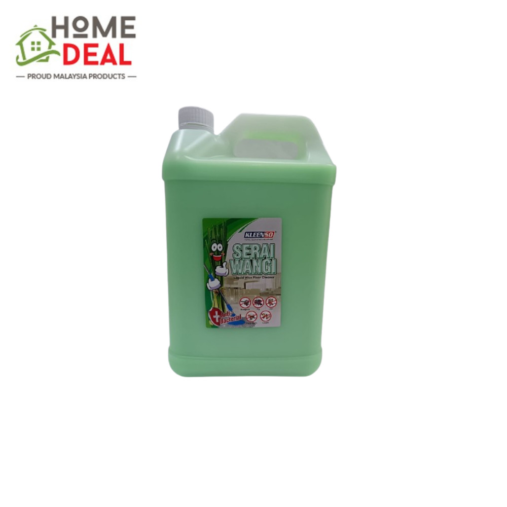 Kleenso Serai Wangi Liquid Wax Floor Cleaner 5 Litre (3 btls/ctn) Pencuci Lantai Anti Serangga - Image 2
