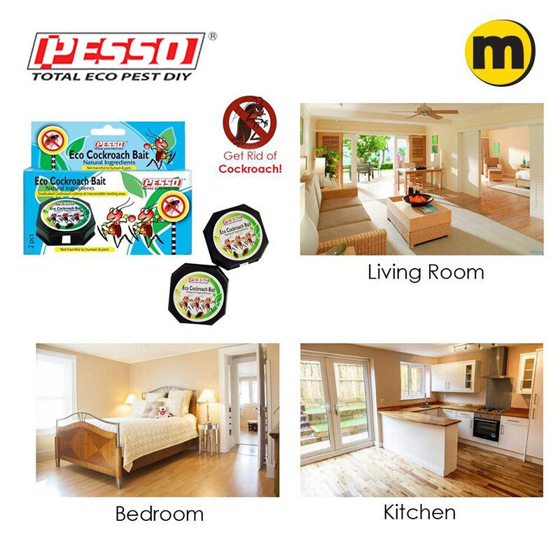 Kleenso Pesso Eco Cockroach Bait 2pcs (Cockroach Repellent) Umpan Lipas - Image 3