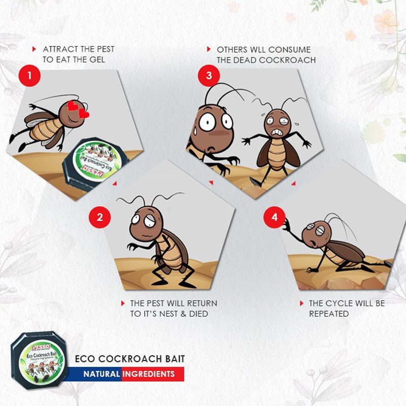 Kleenso Pesso Eco Cockroach Bait 2pcs (Cockroach Repellent) Umpan Lipas - Image 4