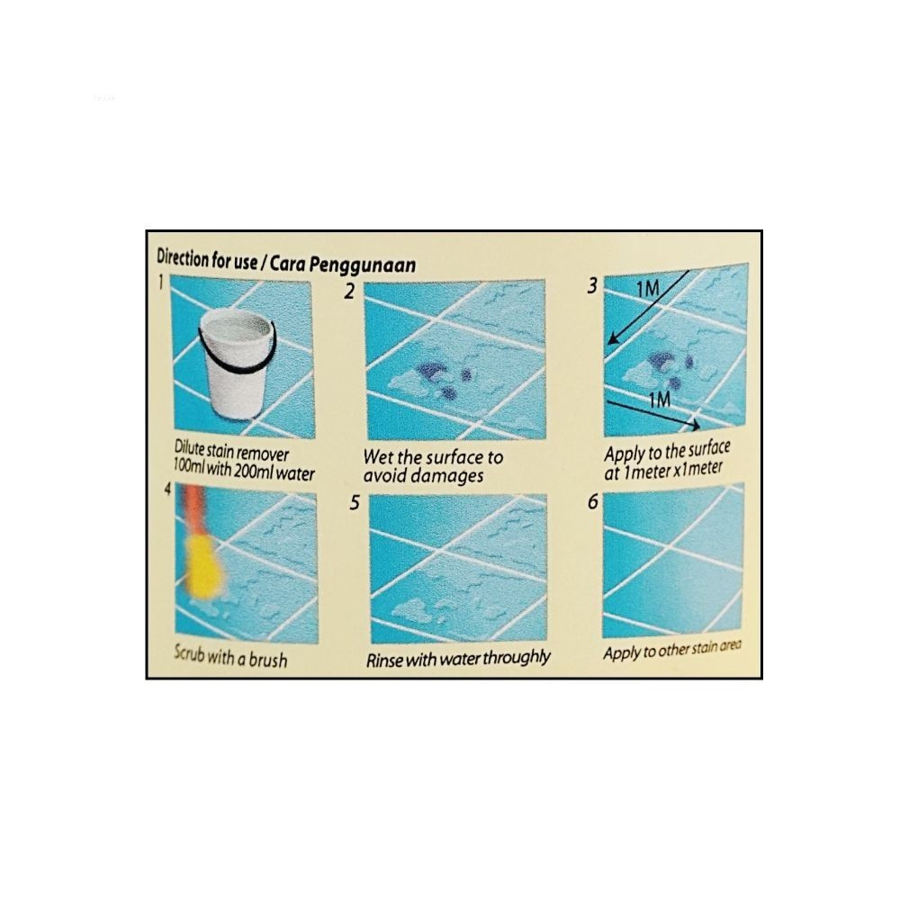 KLEENSO Tile Stain Remover with Natural Anti-Bacterial Agent 1L Menghilangkan Noda dari Jubin dan Anti Bakteria - Image 4