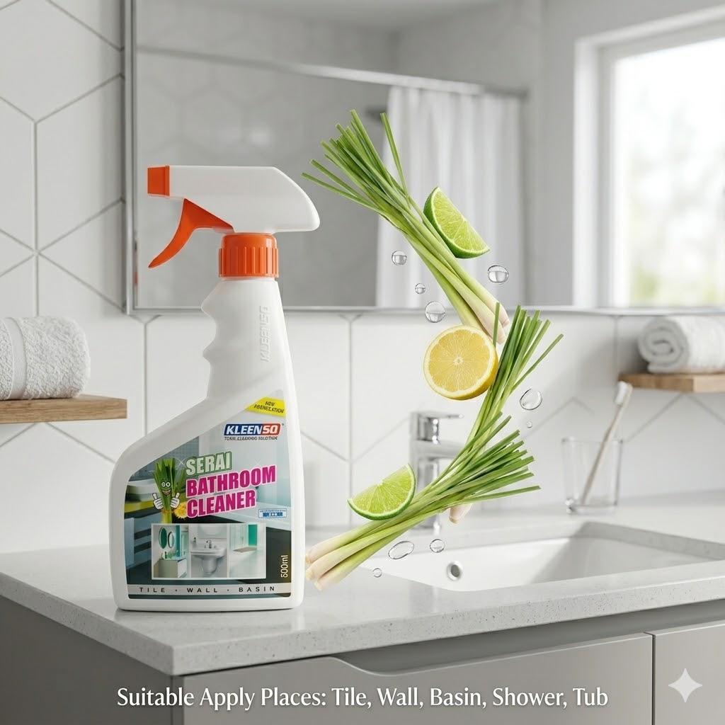 Kleenso Serai Bathroom Spray Cleaner 500ml - Tile, Wall & Basin Cleaner - Image 2