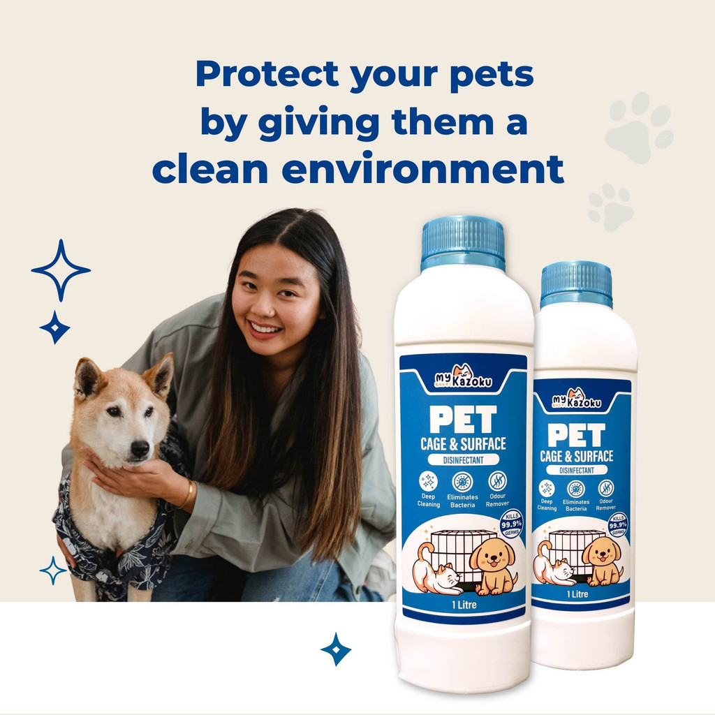 myKazoku Pet Cage and Surface Disinfectant 1L Kills Germs Odour Removal Safe for Pets - Image 2