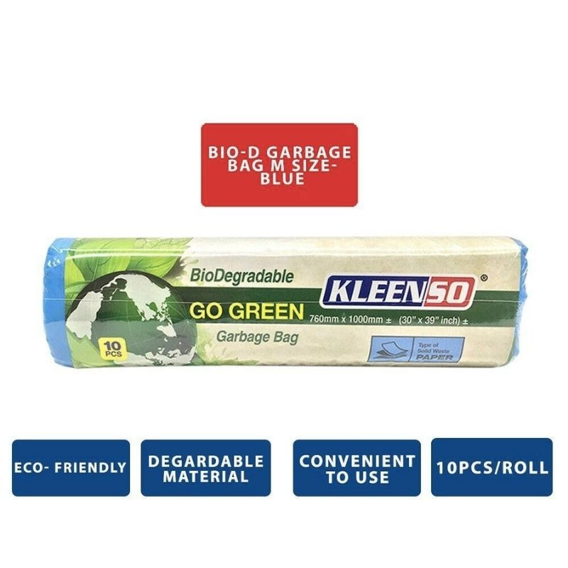 Kleenso Bio-D Garbage Bag S/M/L Size - Black/Green/Blue/White - Image 6
