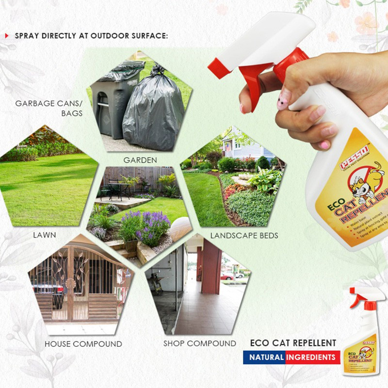 Kleenso Pesso Eco Cat Repellent Liquid Spray 500ML Penghalau Halau Kucing Semburan Cecair No Harm to Plant and Animal - Image 5