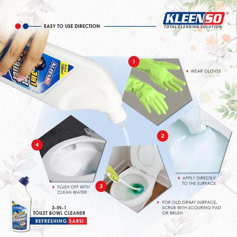 Kleenso Bleach | 3 in 1 | 3x Power Toilet Cleaner 600ml For Ceramic Surfaces - Image 5