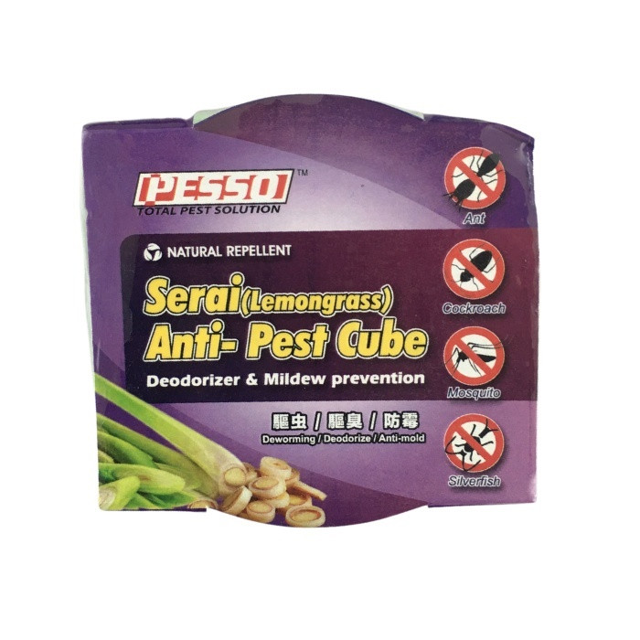Pesso Serai (Lemongrass) Anti-Pest Cube 50gm - Image 2