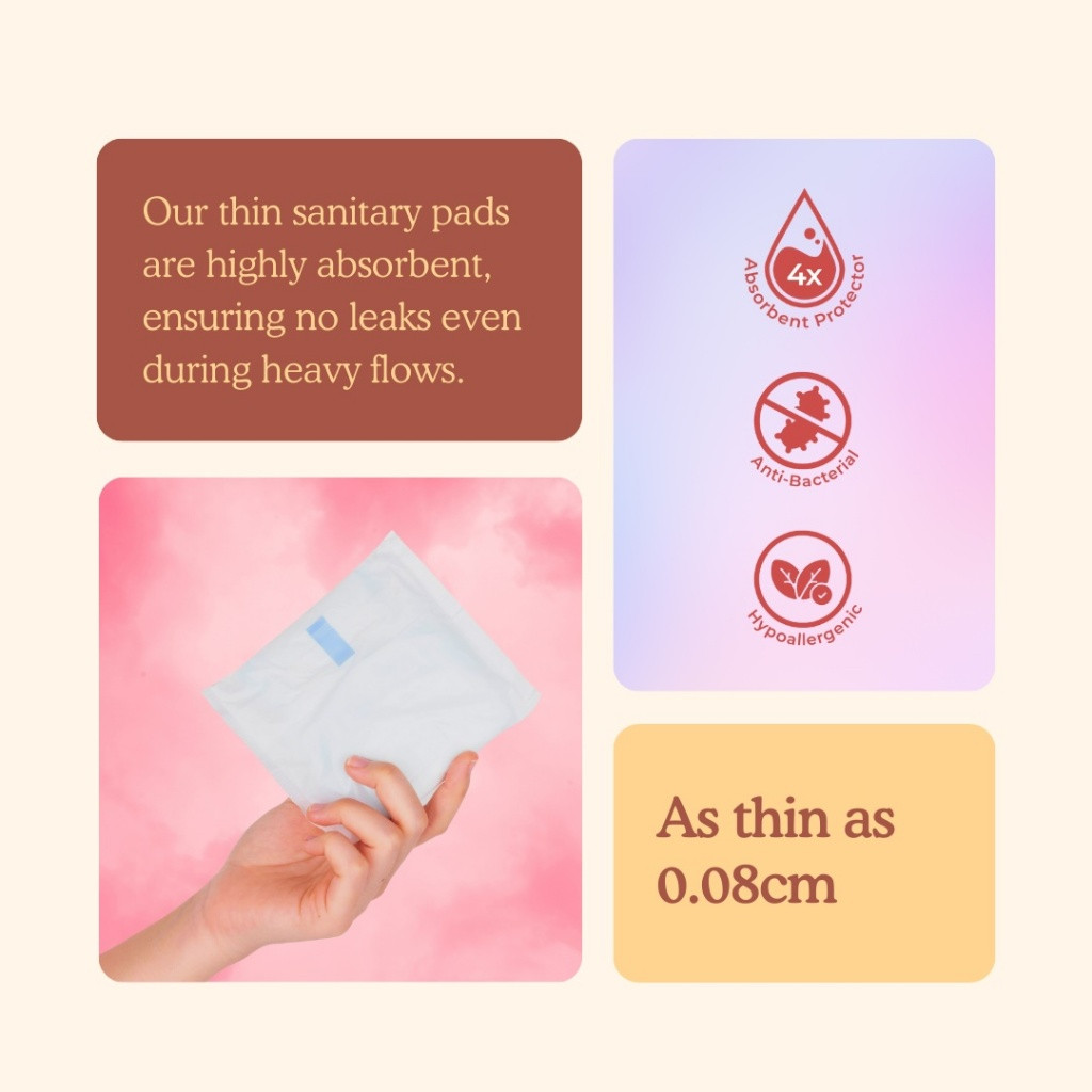 Amez Lite Sanitary Pads Day Use / Night Use / Pantyliner Affordable Thin Tuala Wanita Sanitari Anti Bacteria 日用 夜用卫生巾 护垫 - Image 2