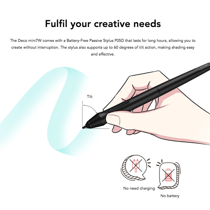 XP-Pen Deco mini7W Wireless Drawing Tablet - Image 8