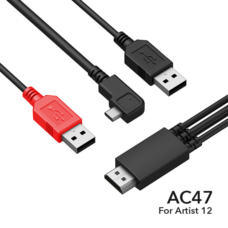 XP-Pen 3 in 1 Cable USB HDMI AC47 SPE40 for Artist 12 / 12Pro / 13.3 / 13.3Pro / 15.6 / 15.6 Pro - Image 2