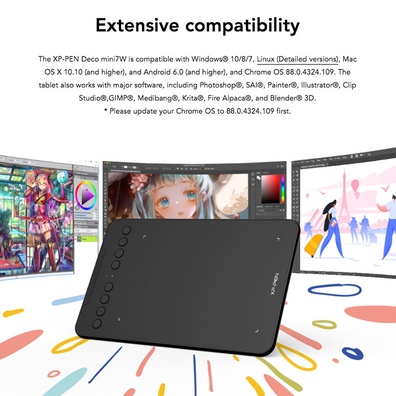 XP-Pen Deco mini7W Wireless Drawing Tablet - Image 10