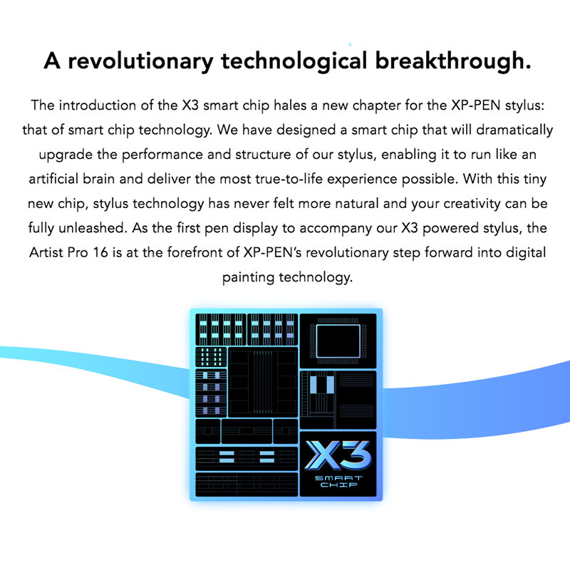 XP-Pen Artist 16 Pro with X3 Smart Chip Display Graphic Display Pen Tablet - Image 3