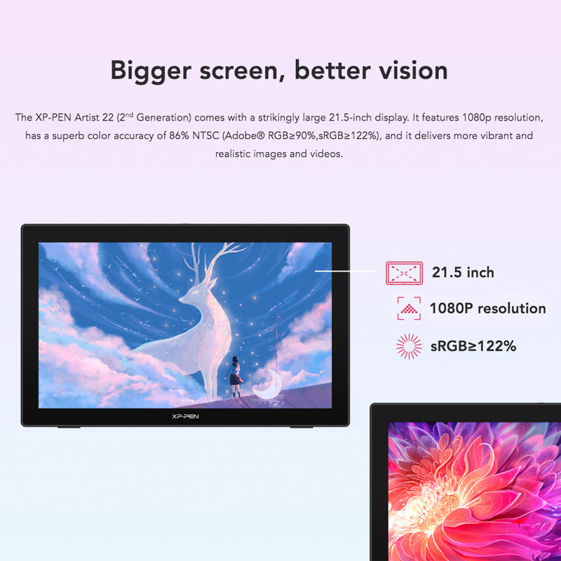 XP-Pen Artist 22 2nd Generation Graphic Display Drawing Tablet - Image 3
