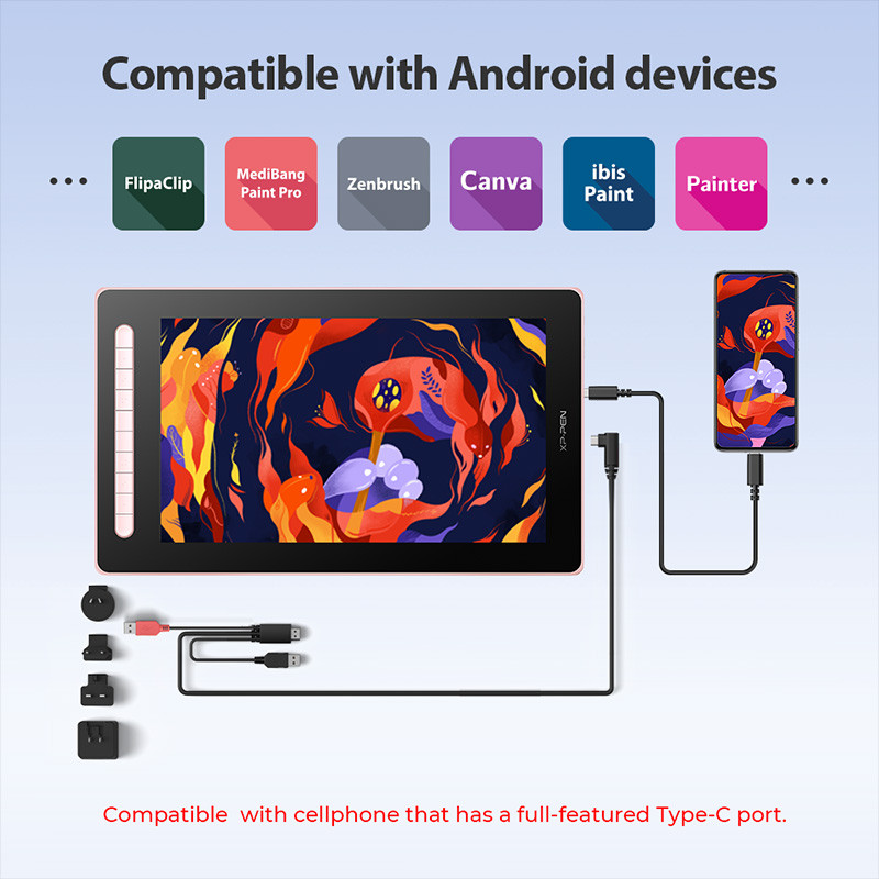 XP-Pen Artist 16 Second Generation with X3 Smart Chip Drawing Tablet Display - Image 9
