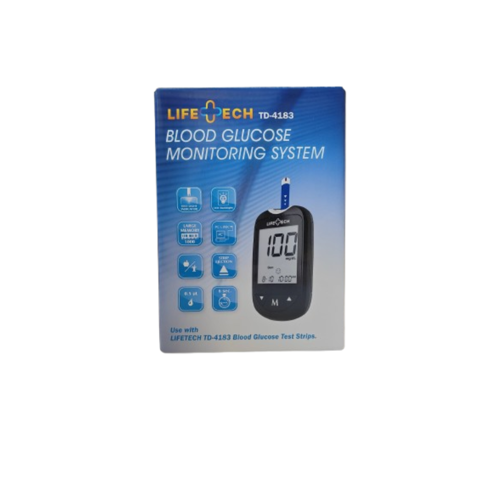 LifeTech TD-4183 Blood Glucose Monitoring Machine/Test Strips 25PCS/Safety Lancet 25PCS - Image 2